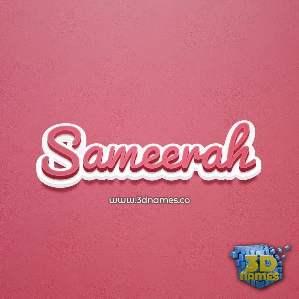 sameerah in Red Scribble style - 3D name wallpaper