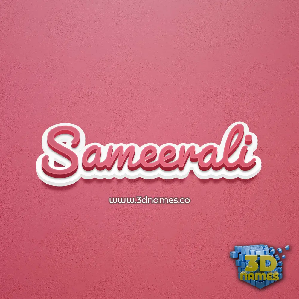 sameerali in Red Scribble style - 3D name wallpaper