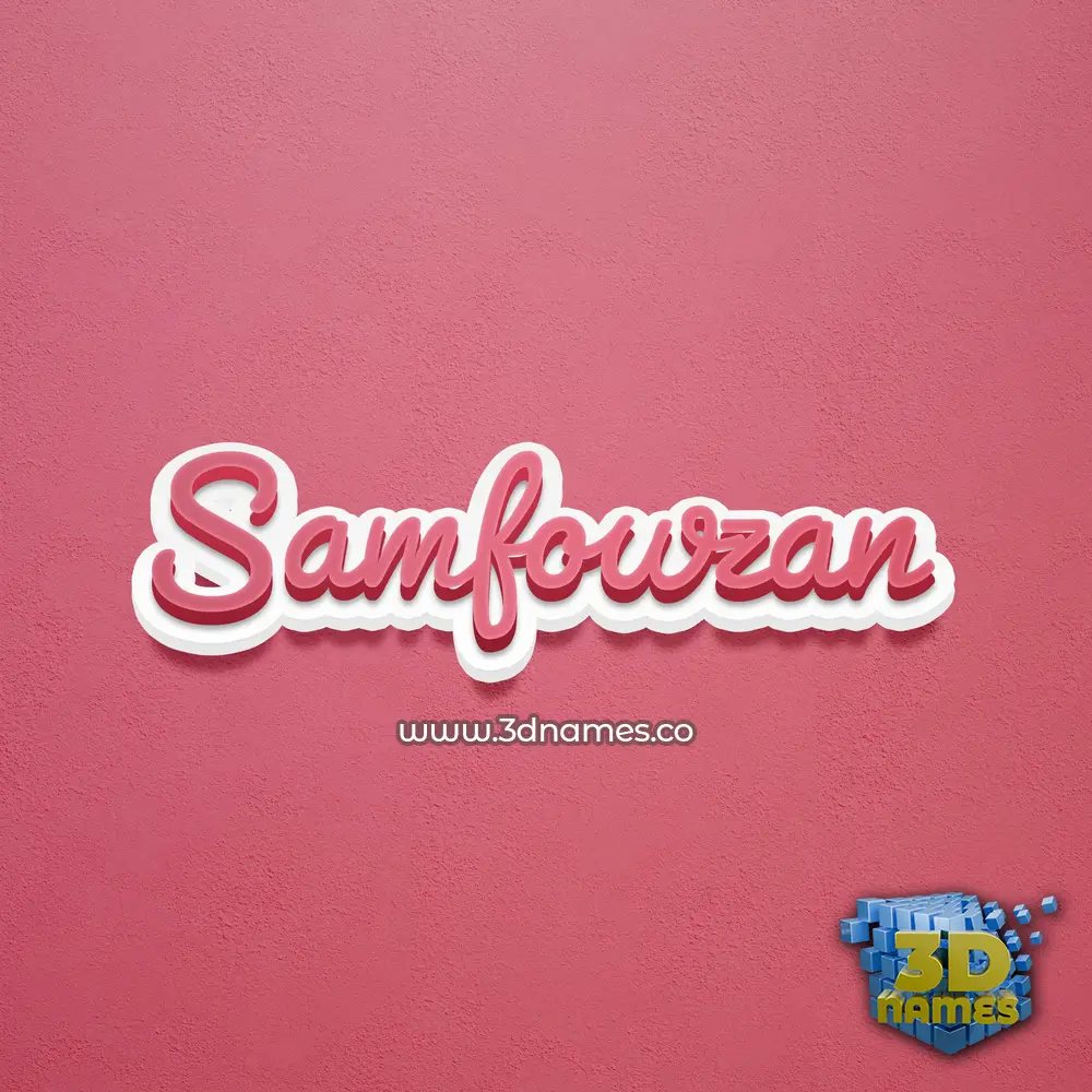 samfowzan in Red Scribble style - 3D name wallpaper