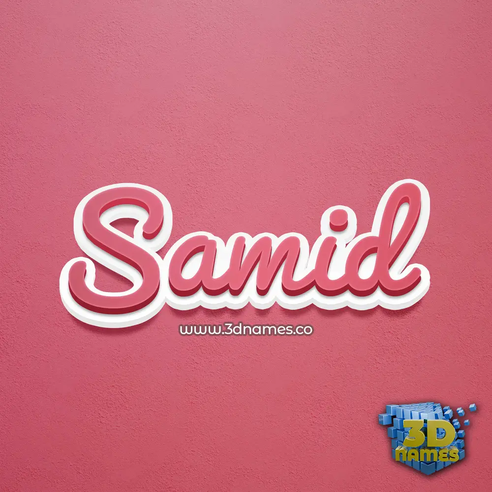 samid in Red Scribble style - 3D name wallpaper