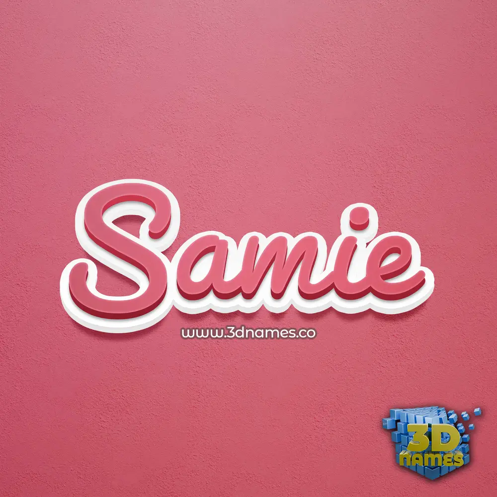 samie in Red Scribble style - 3D name wallpaper