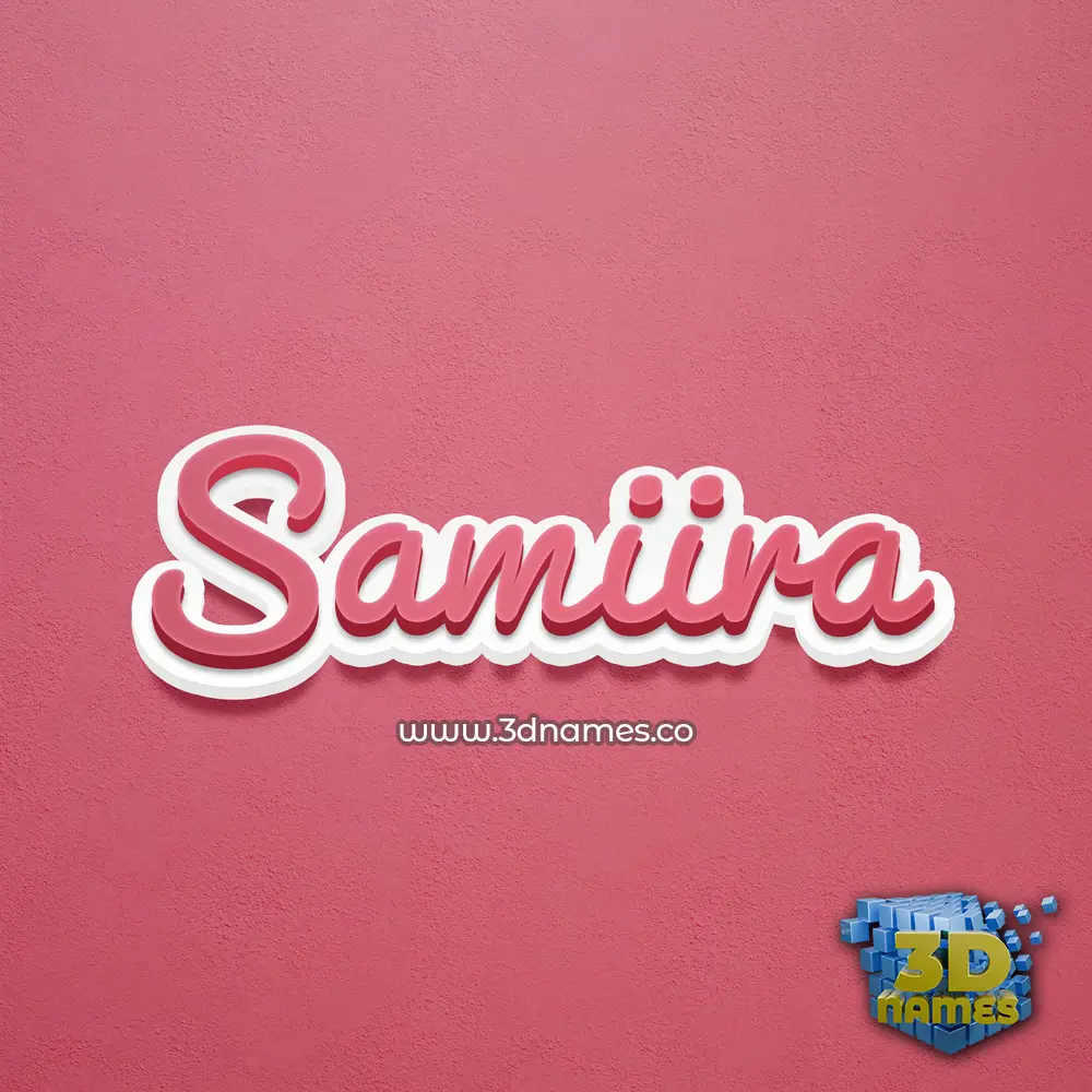 samiira in Red Scribble style - 3D name wallpaper