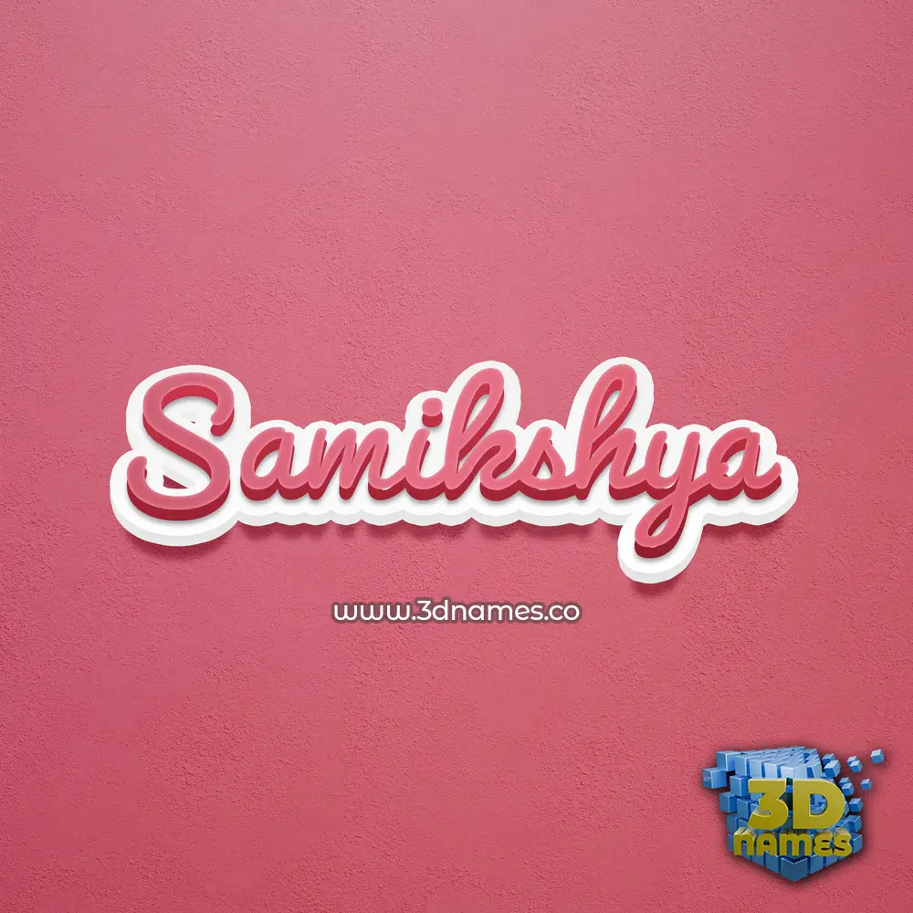 samikshya in Red Scribble style - 3D name wallpaper
