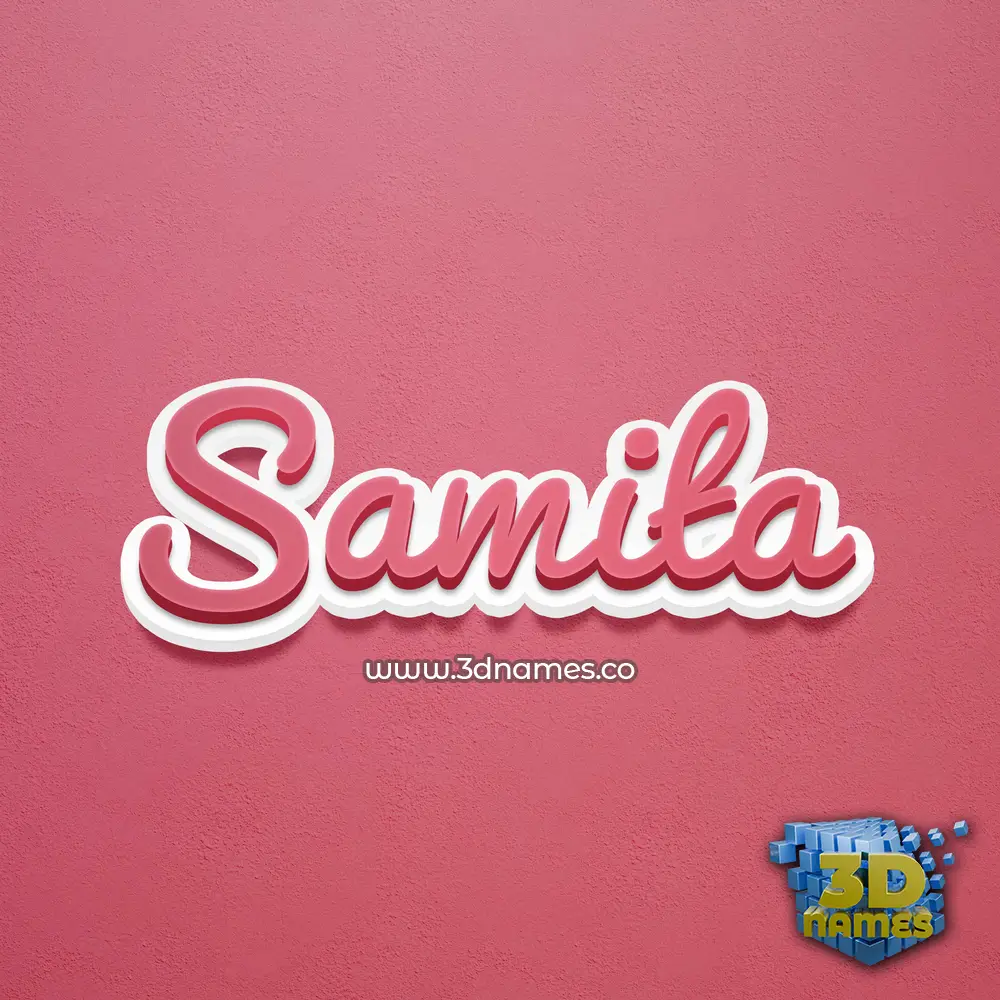 samita in Red Scribble style - 3D name wallpaper