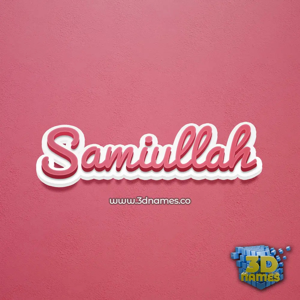 samiullah in Red Scribble style - 3D name wallpaper