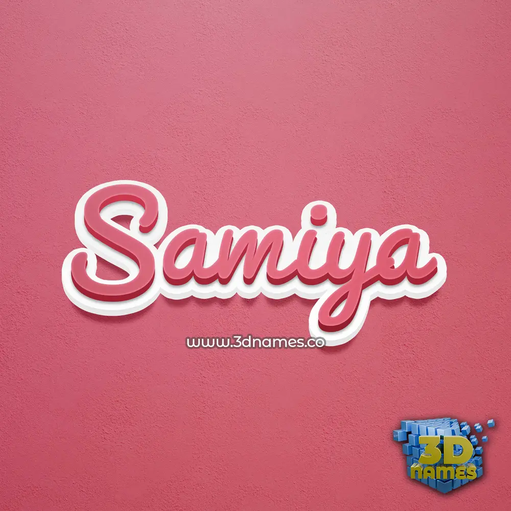 samiya in Red Scribble style - 3D name wallpaper
