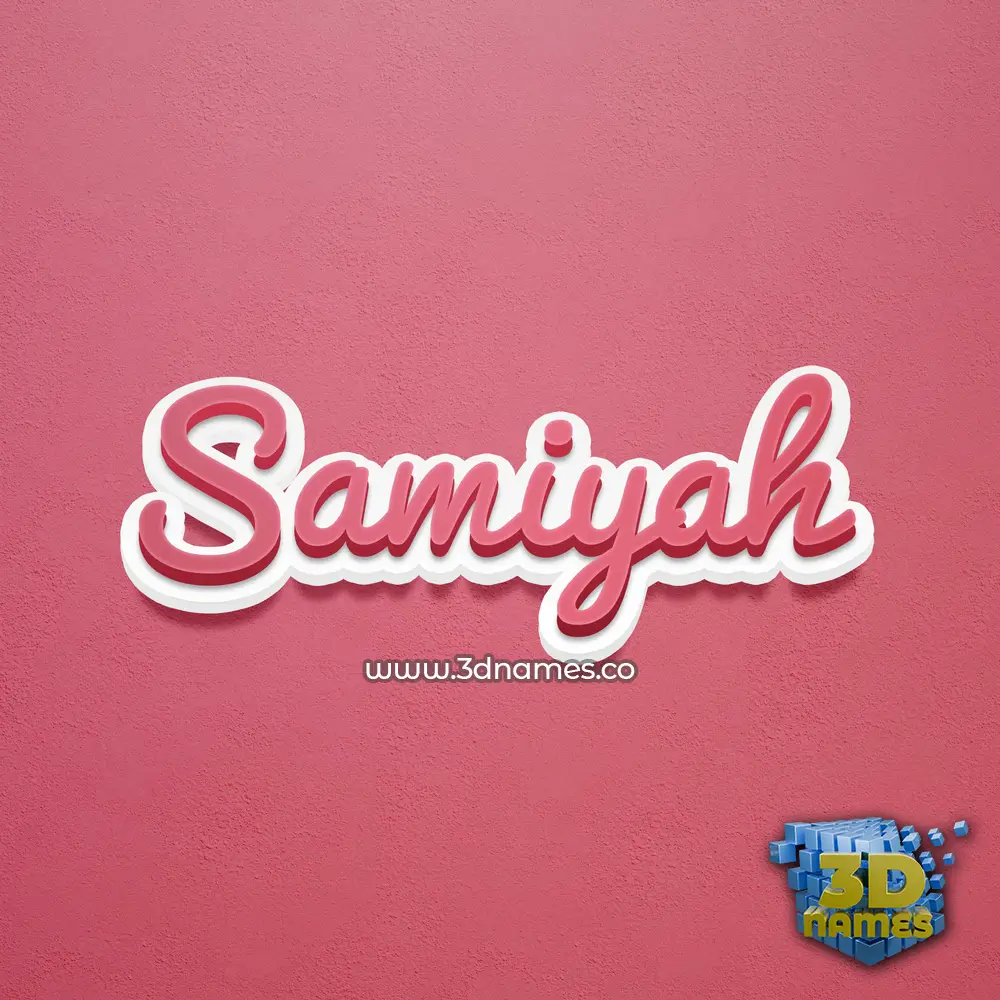 samiyah in Red Scribble style - 3D name wallpaper