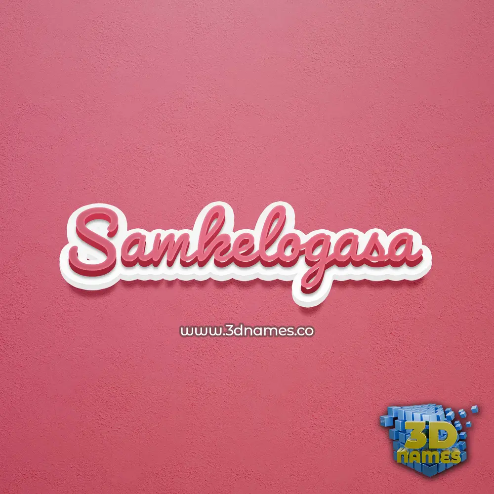 samkelogasa in Red Scribble style - 3D name wallpaper