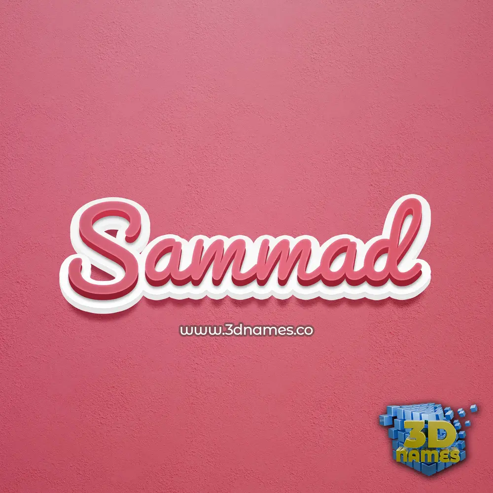 sammad in Red Scribble style - 3D name wallpaper