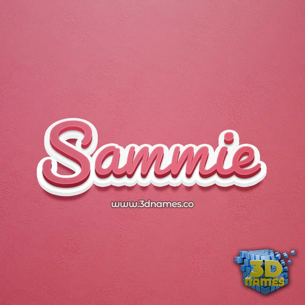 sammie in Red Scribble style - 3D name wallpaper