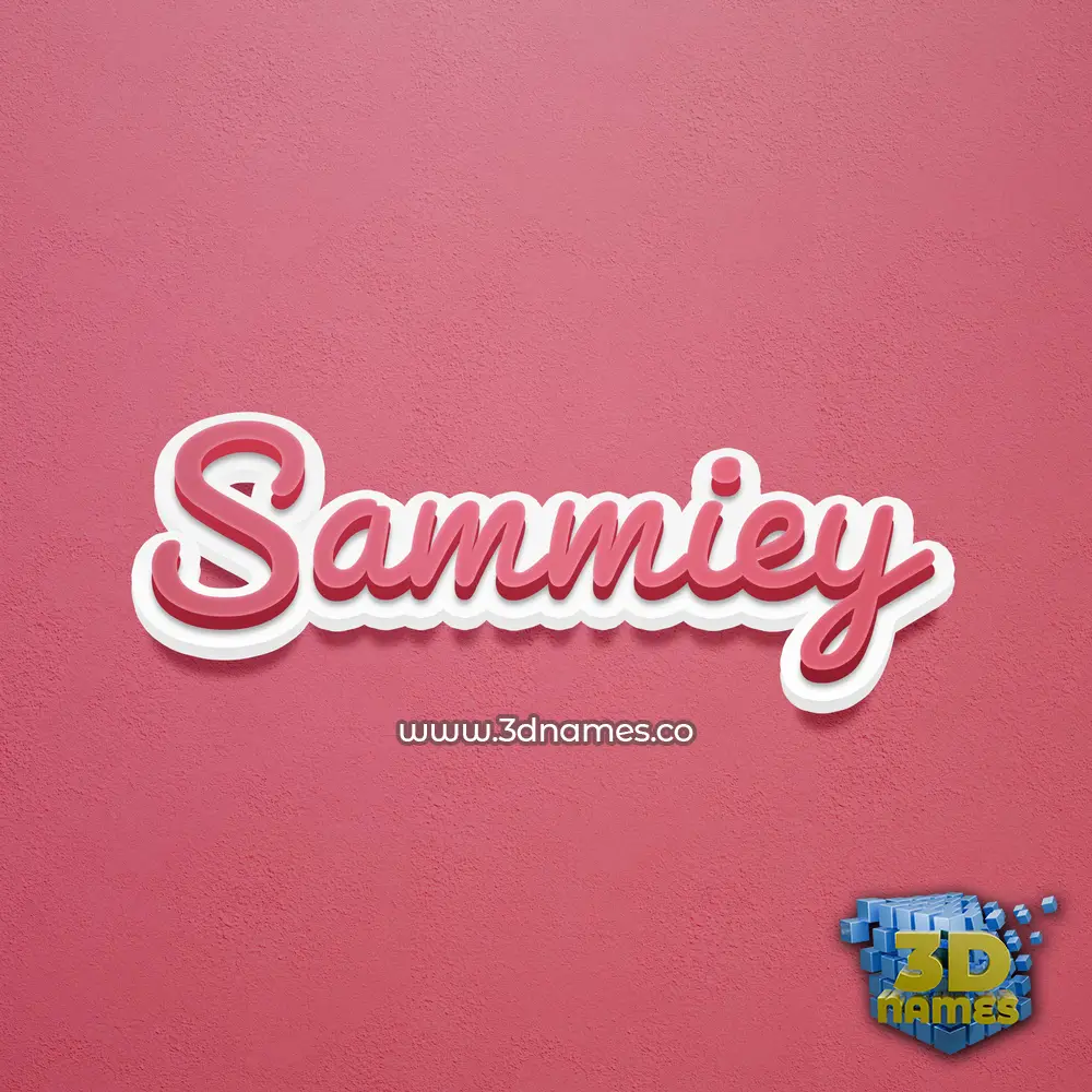 sammiey in Red Scribble style - 3D name wallpaper