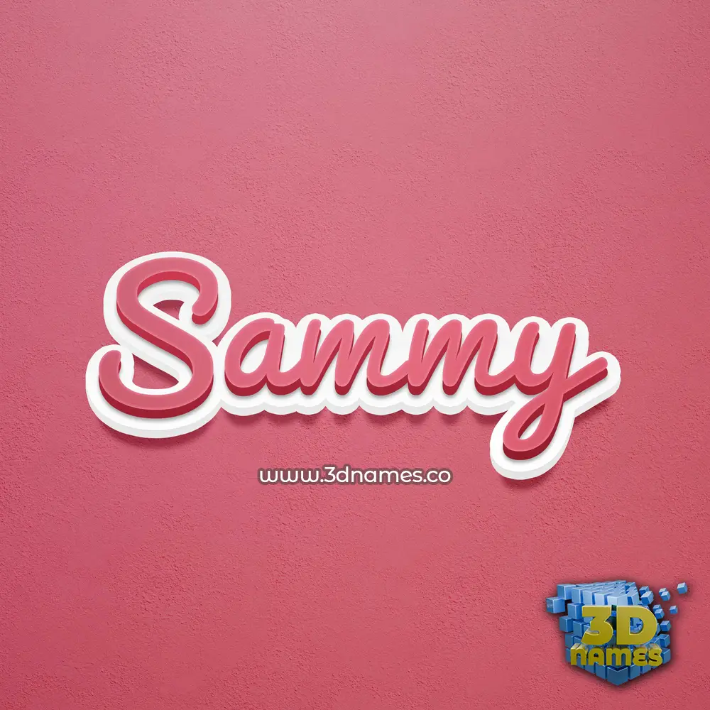 sammy in Red Scribble style - 3D name wallpaper