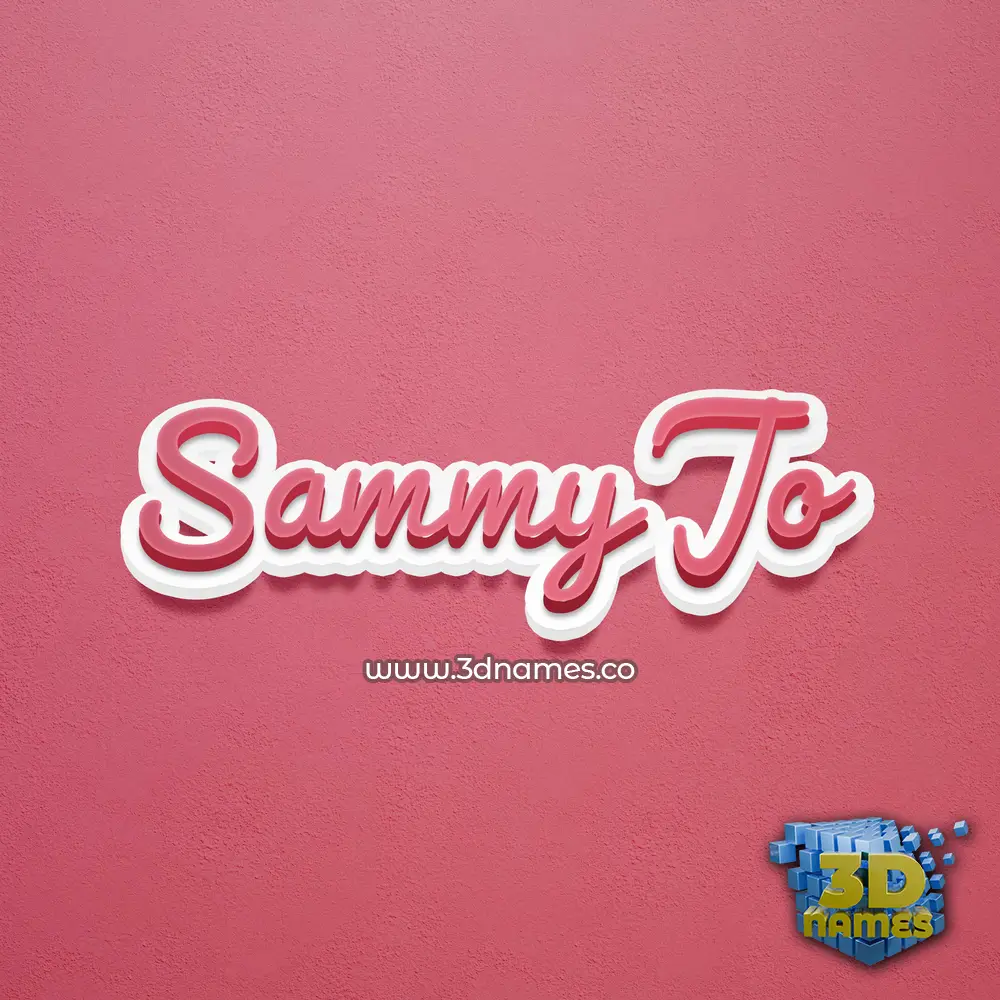sammy jo in Red Scribble style - 3D name wallpaper
