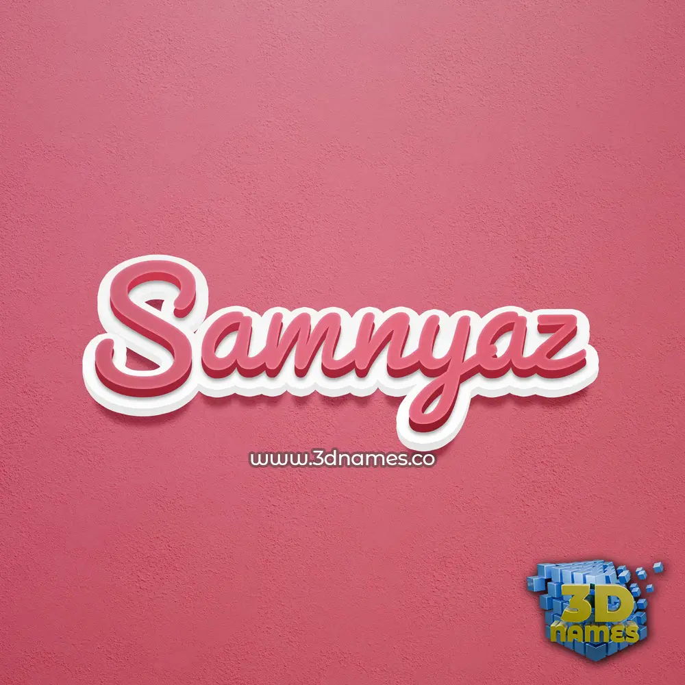 samnyaz in Red Scribble style - 3D name wallpaper