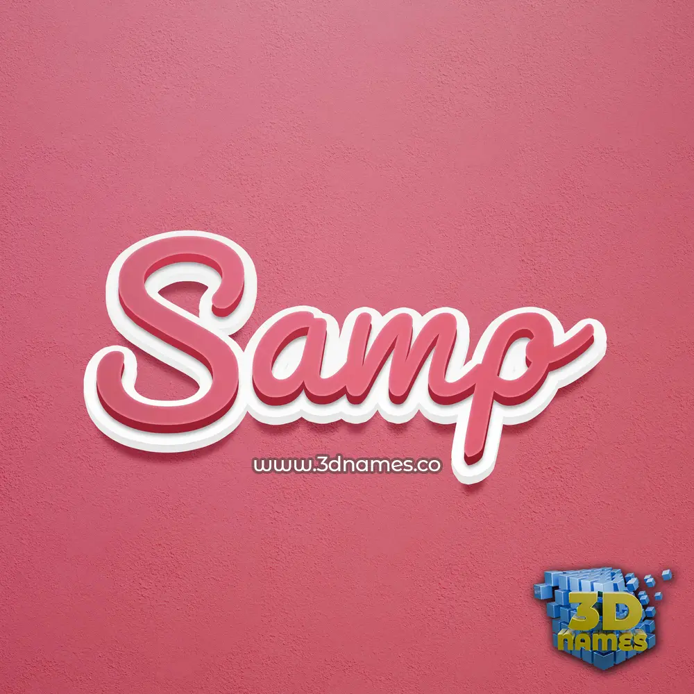 samp in Red Scribble style - 3D name wallpaper