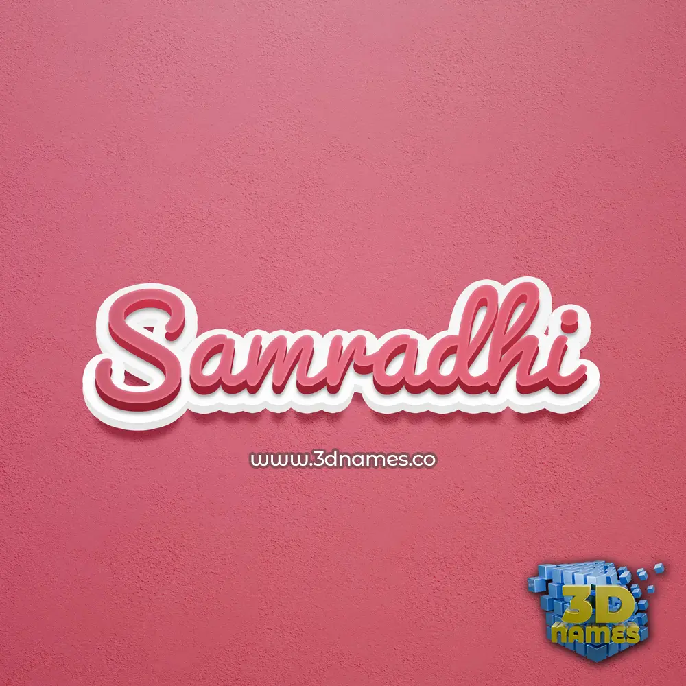 samradhi in Red Scribble style - 3D name wallpaper