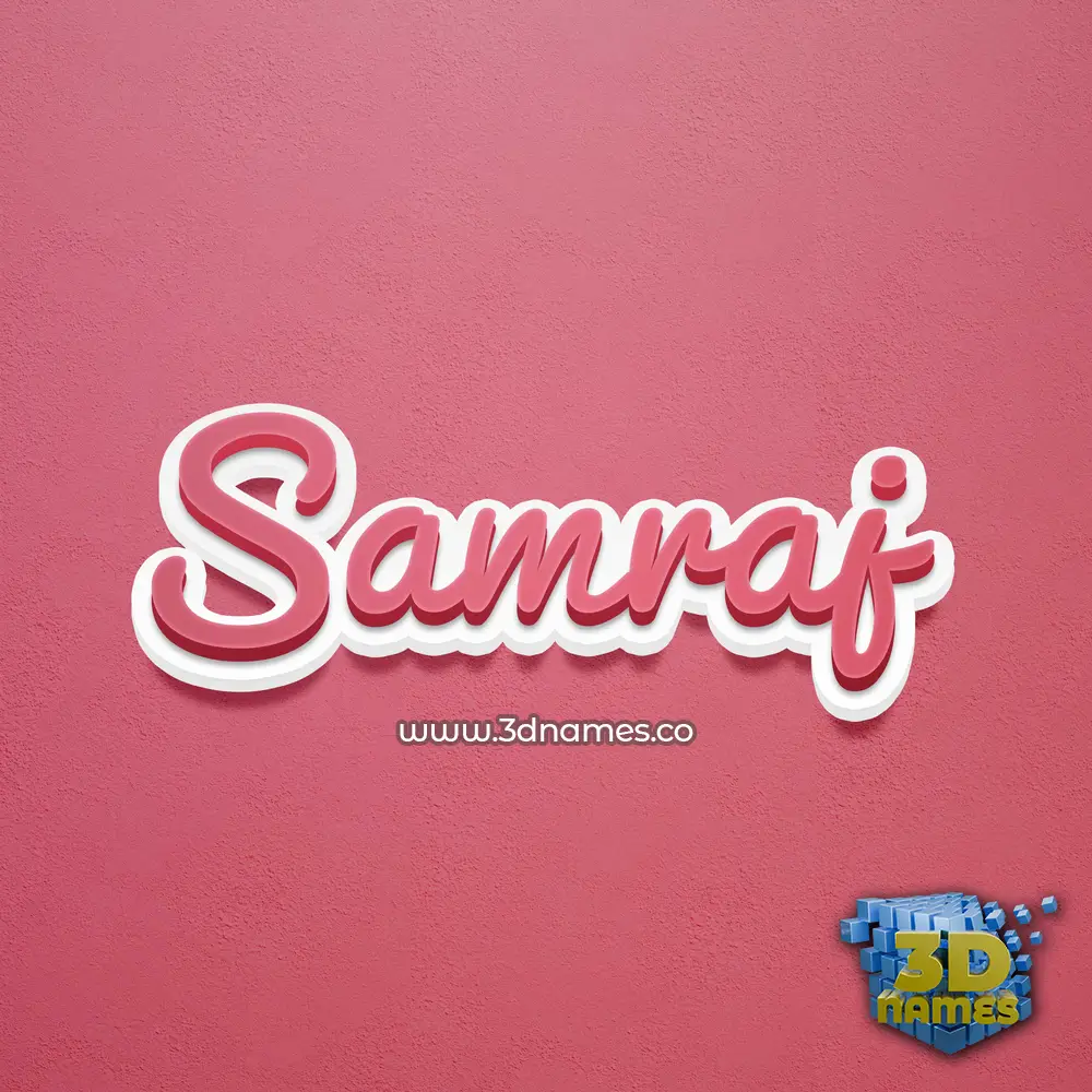 samraj in Red Scribble style - 3D name wallpaper