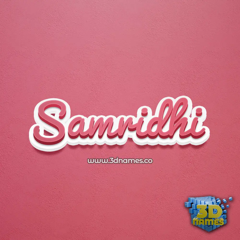 samridhi in Red Scribble style - 3D name wallpaper