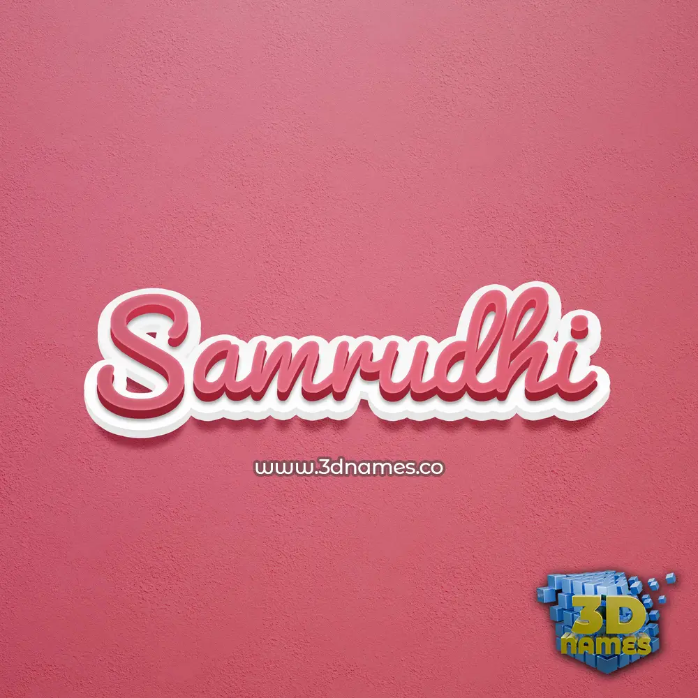 samrudhi in Red Scribble style - 3D name wallpaper