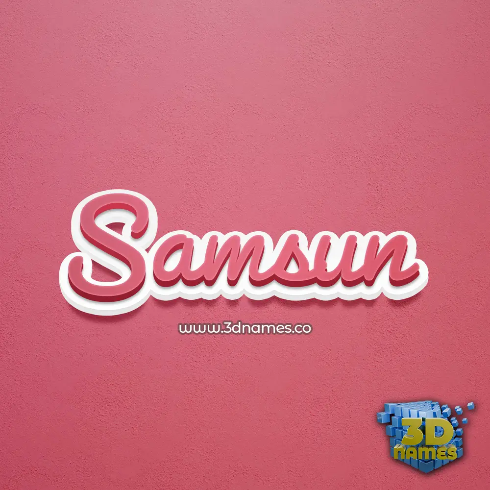 samsun in Red Scribble style - 3D name wallpaper