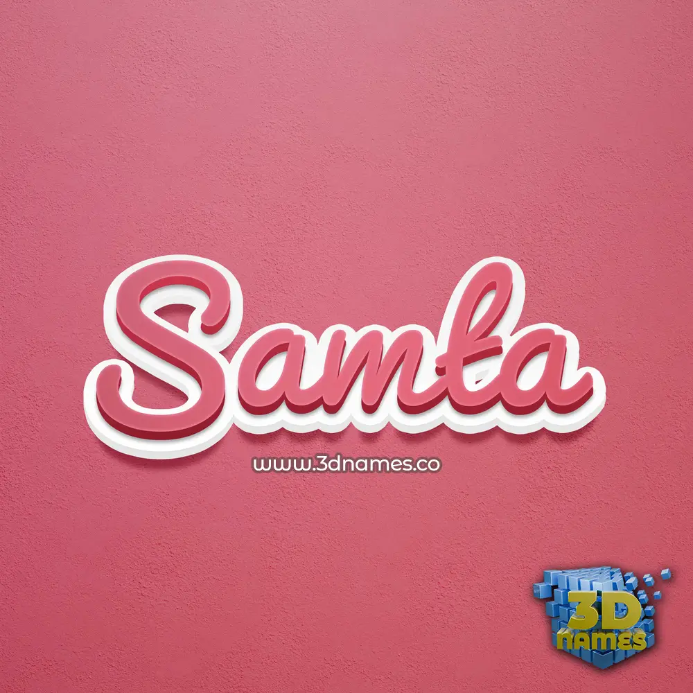 samta in Red Scribble style - 3D name wallpaper