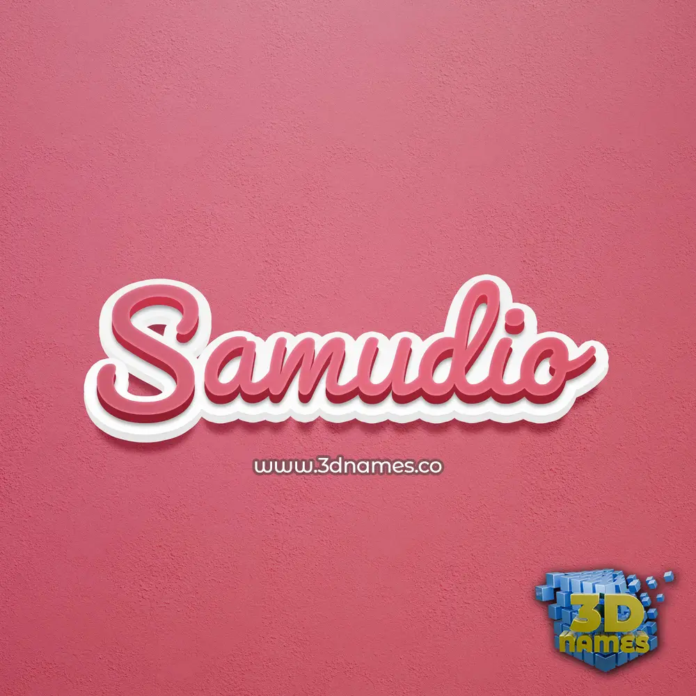 samudio in Red Scribble style - 3D name wallpaper