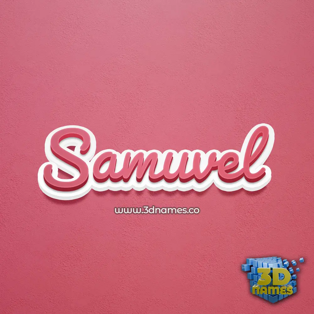 samuvel in Red Scribble style - 3D name wallpaper