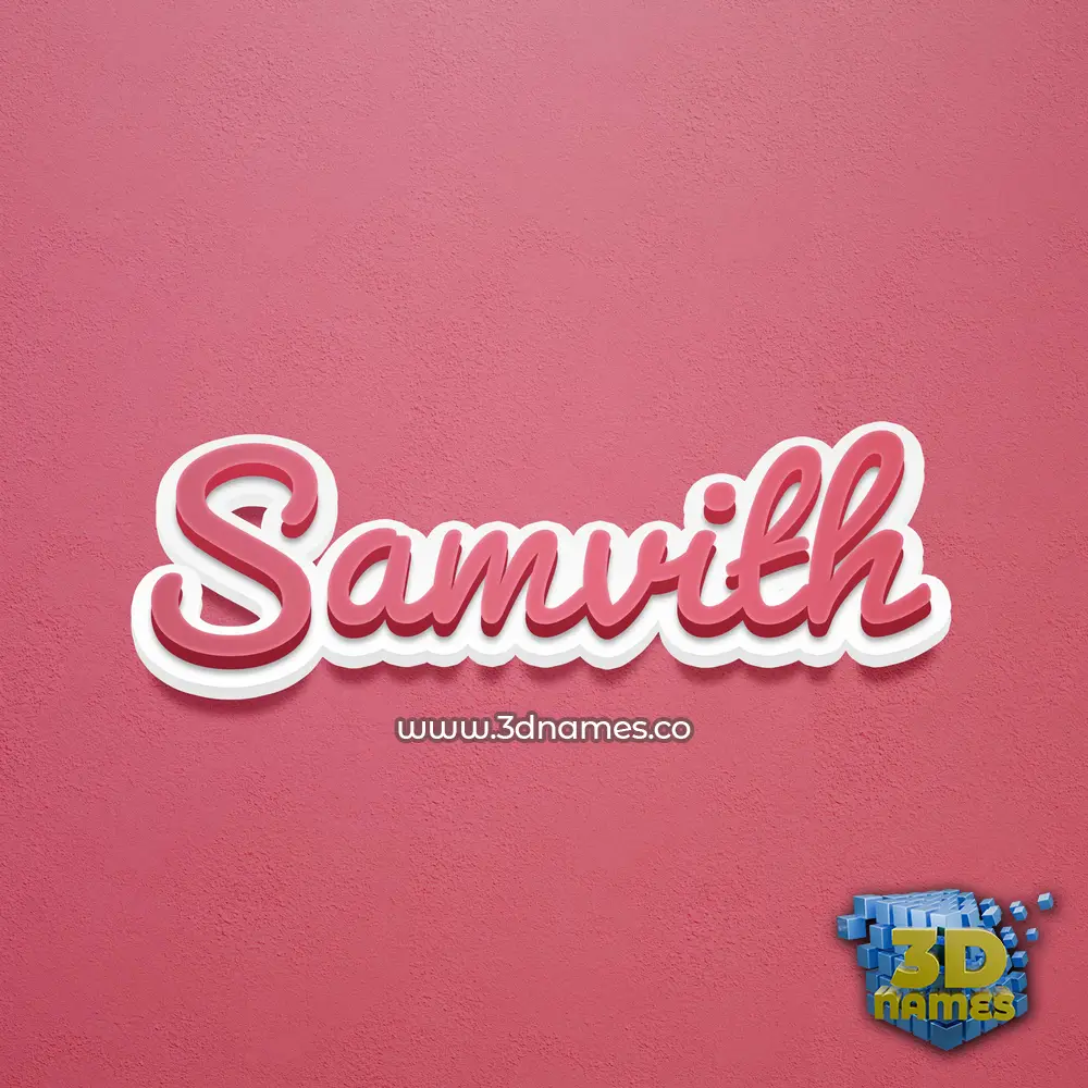 samvith in Red Scribble style - 3D name wallpaper