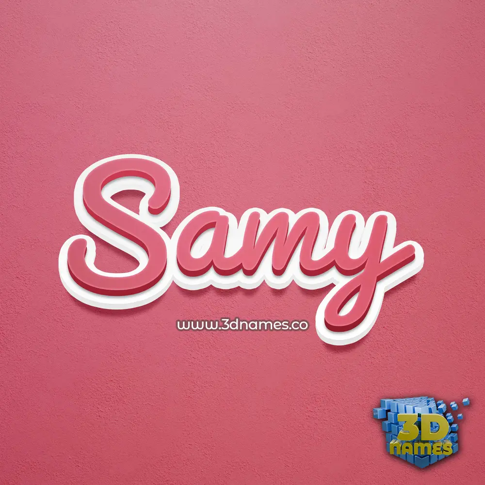 samy in Red Scribble style - 3D name wallpaper