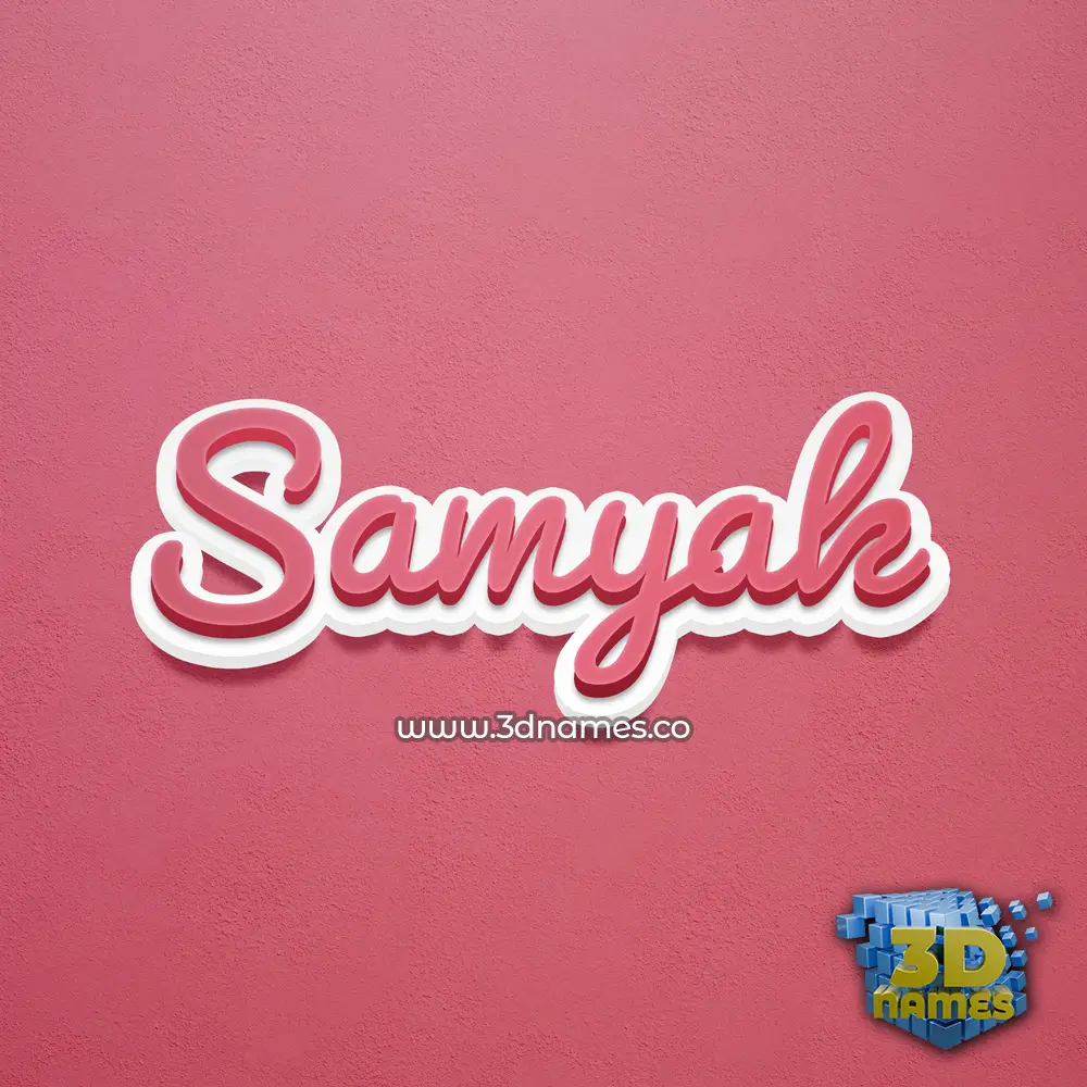 samyak in Red Scribble style - 3D name wallpaper