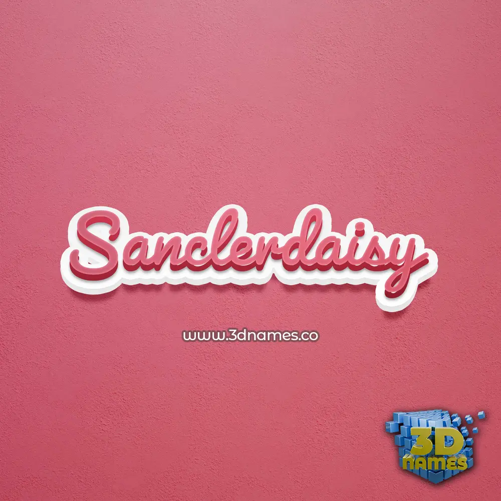 sanclerdaisy in Red Scribble style - 3D name wallpaper
