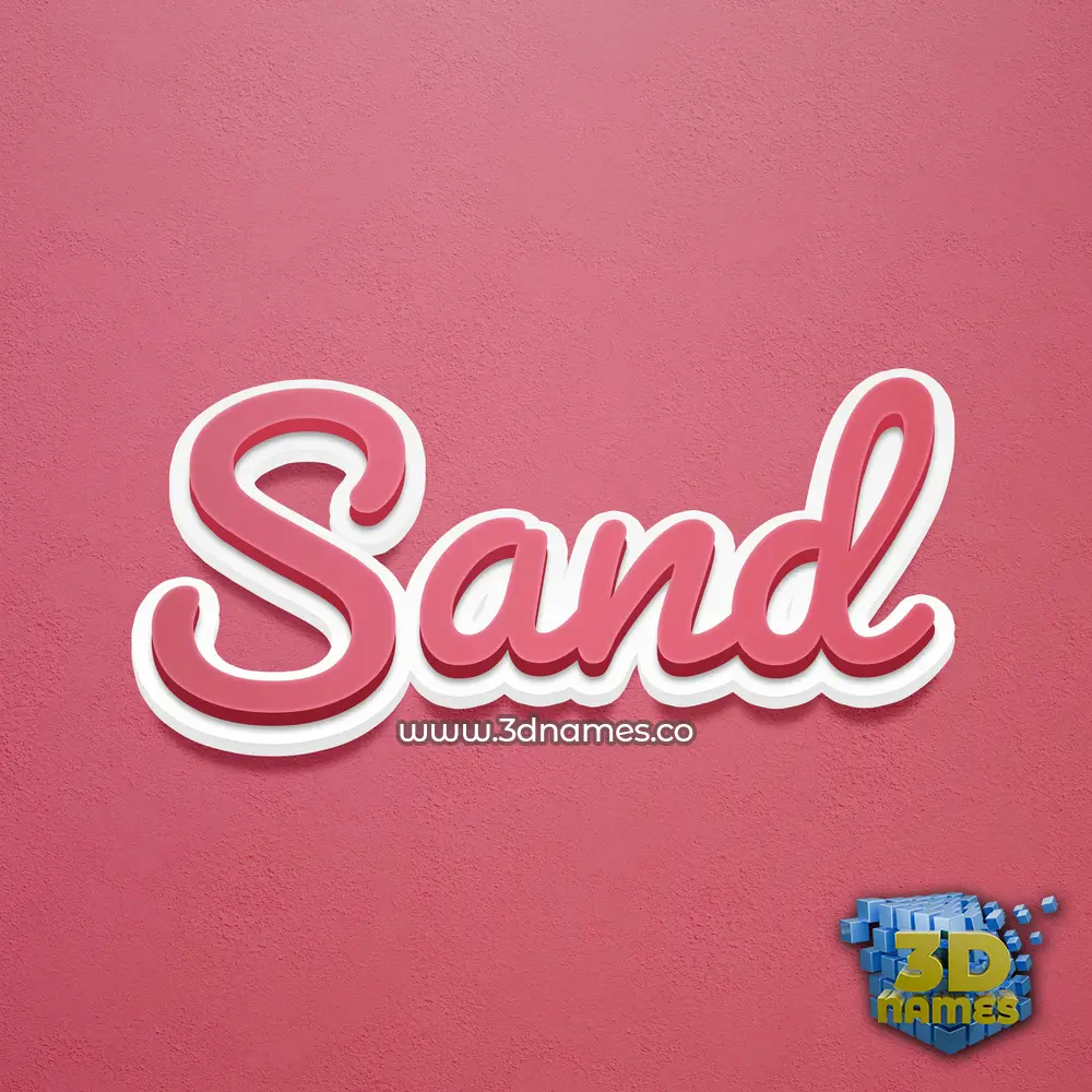 sand in Red Scribble style - 3D name wallpaper
