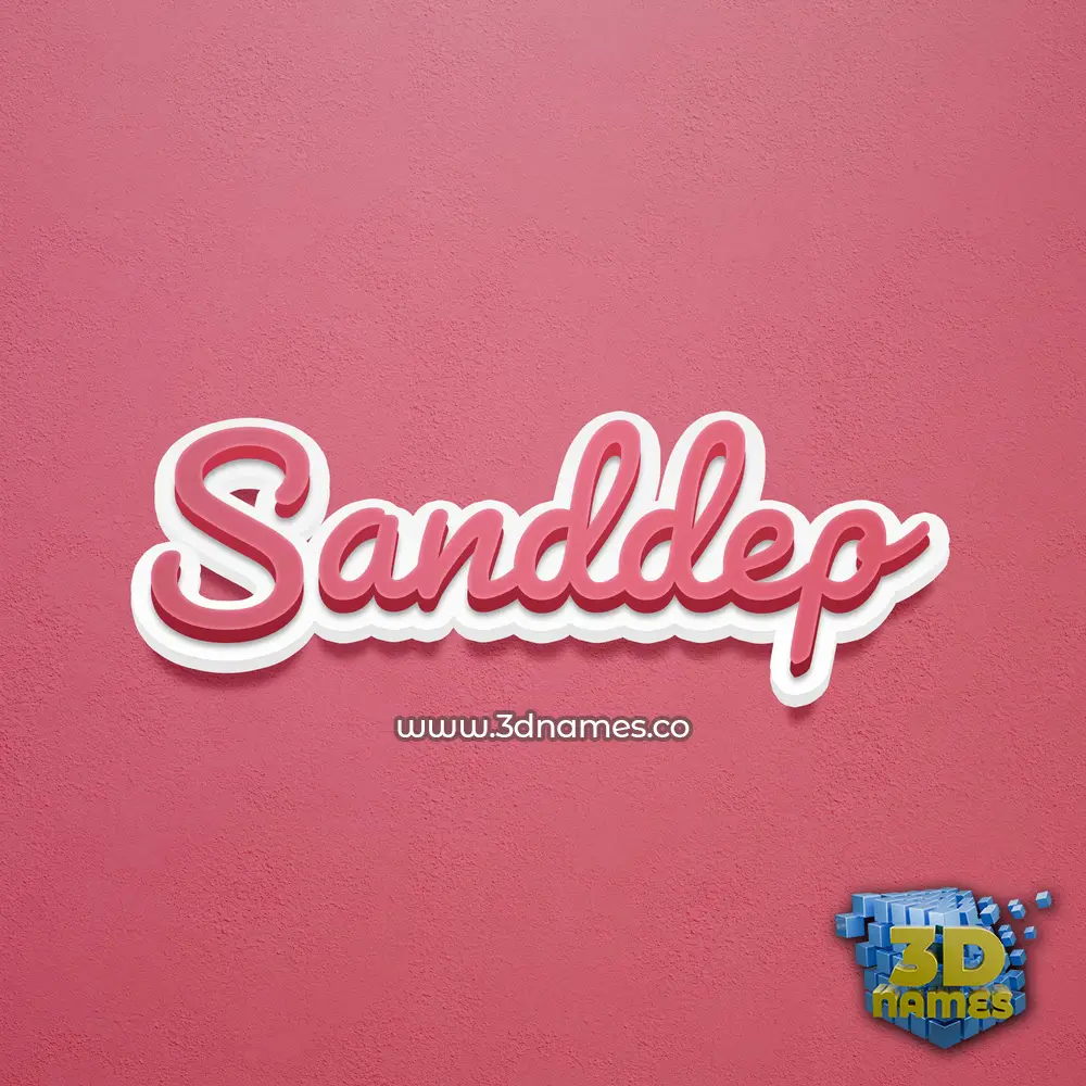 sanddep in Red Scribble style - 3D name wallpaper