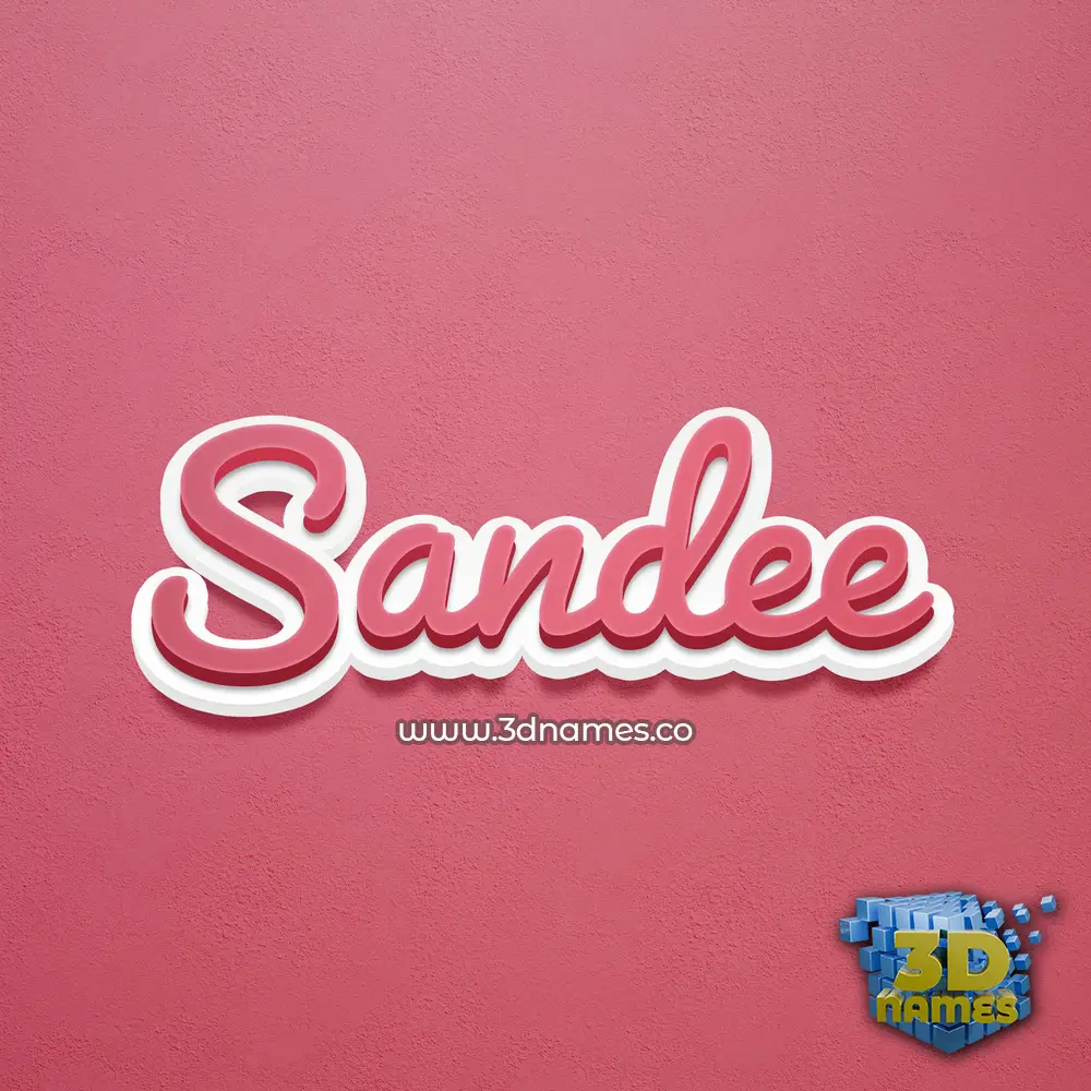 sandee in Red Scribble style - 3D name wallpaper
