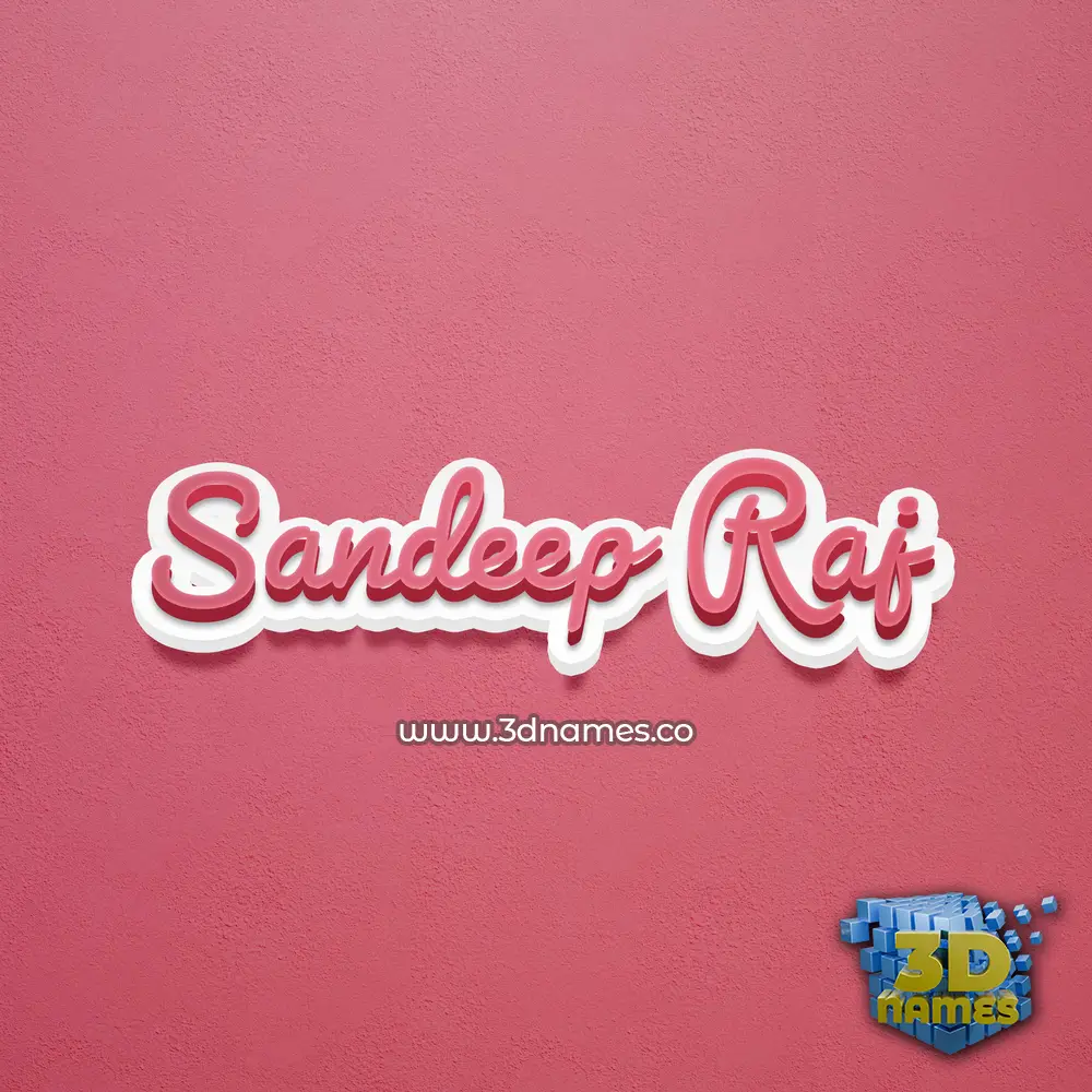 sandeep raj in Red Scribble style - 3D name wallpaper