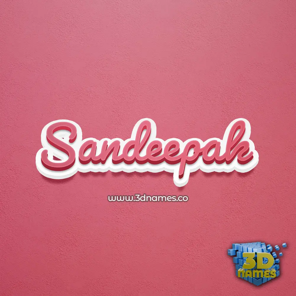 sandeepak in Red Scribble style - 3D name wallpaper
