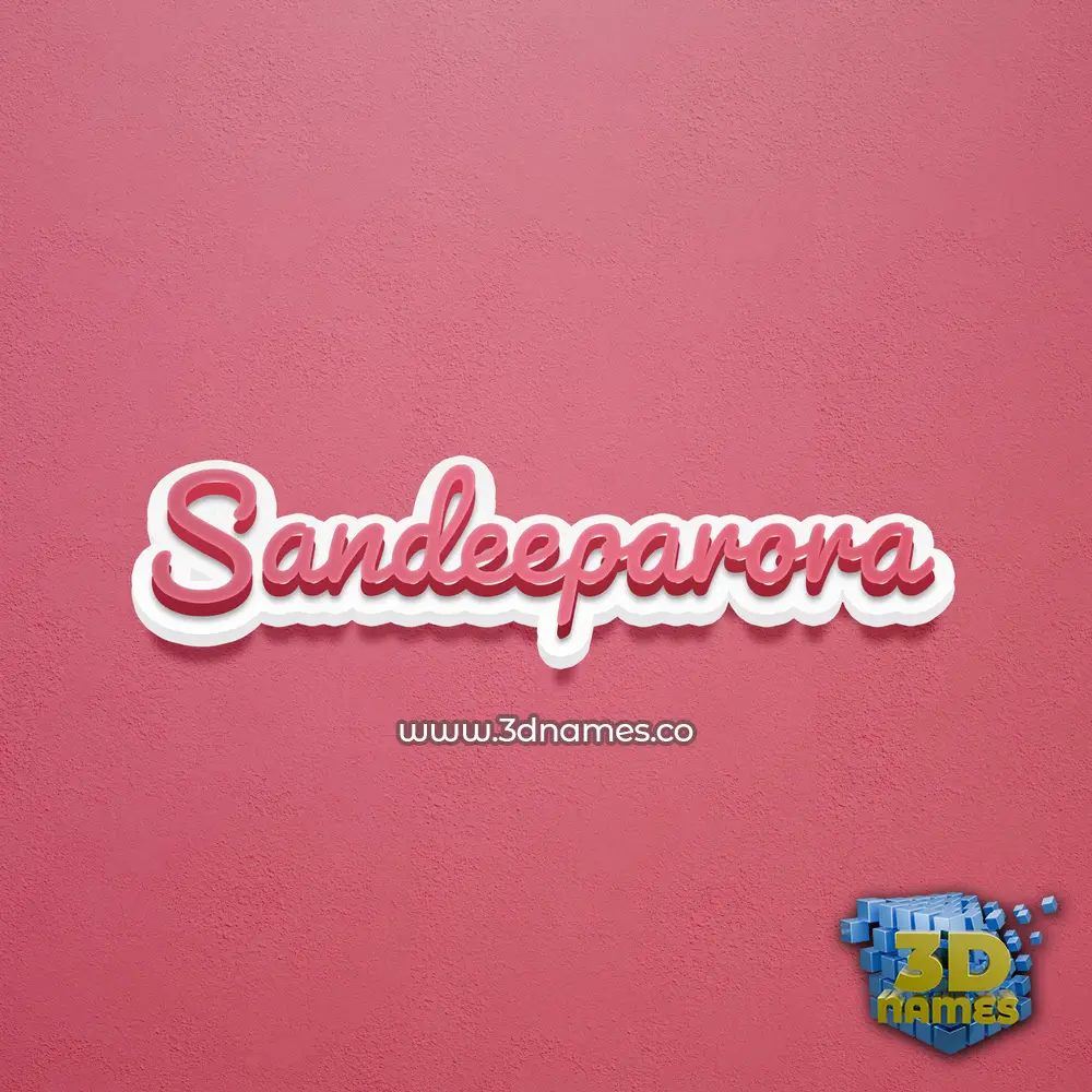 sandeeparora in Red Scribble style - 3D name wallpaper