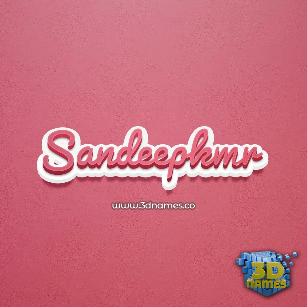 sandeepkmr in Red Scribble style - 3D name wallpaper