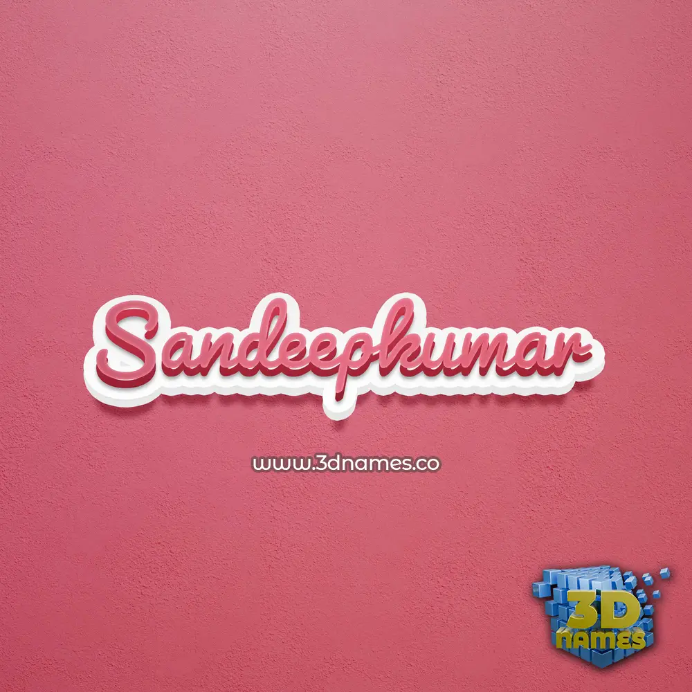 sandeepkumar in Red Scribble style - 3D name wallpaper