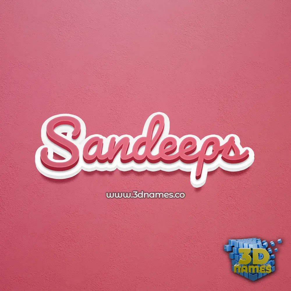 sandeeps in Red Scribble style - 3D name wallpaper