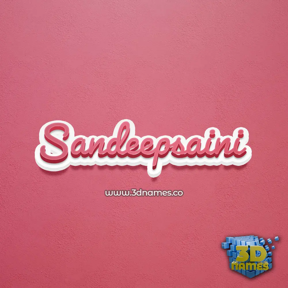 sandeepsaini in Red Scribble style - 3D name wallpaper