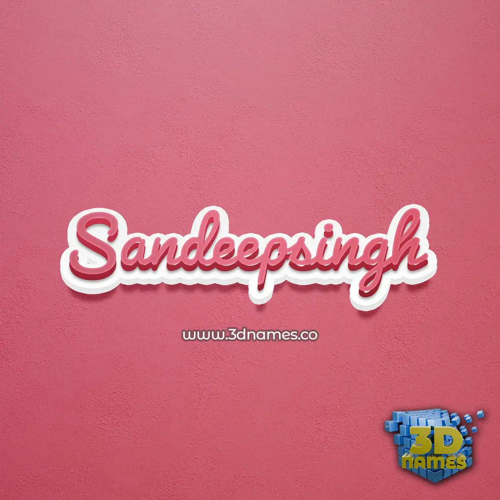 sandeepsingh in Red Scribble style - 3D name wallpaper