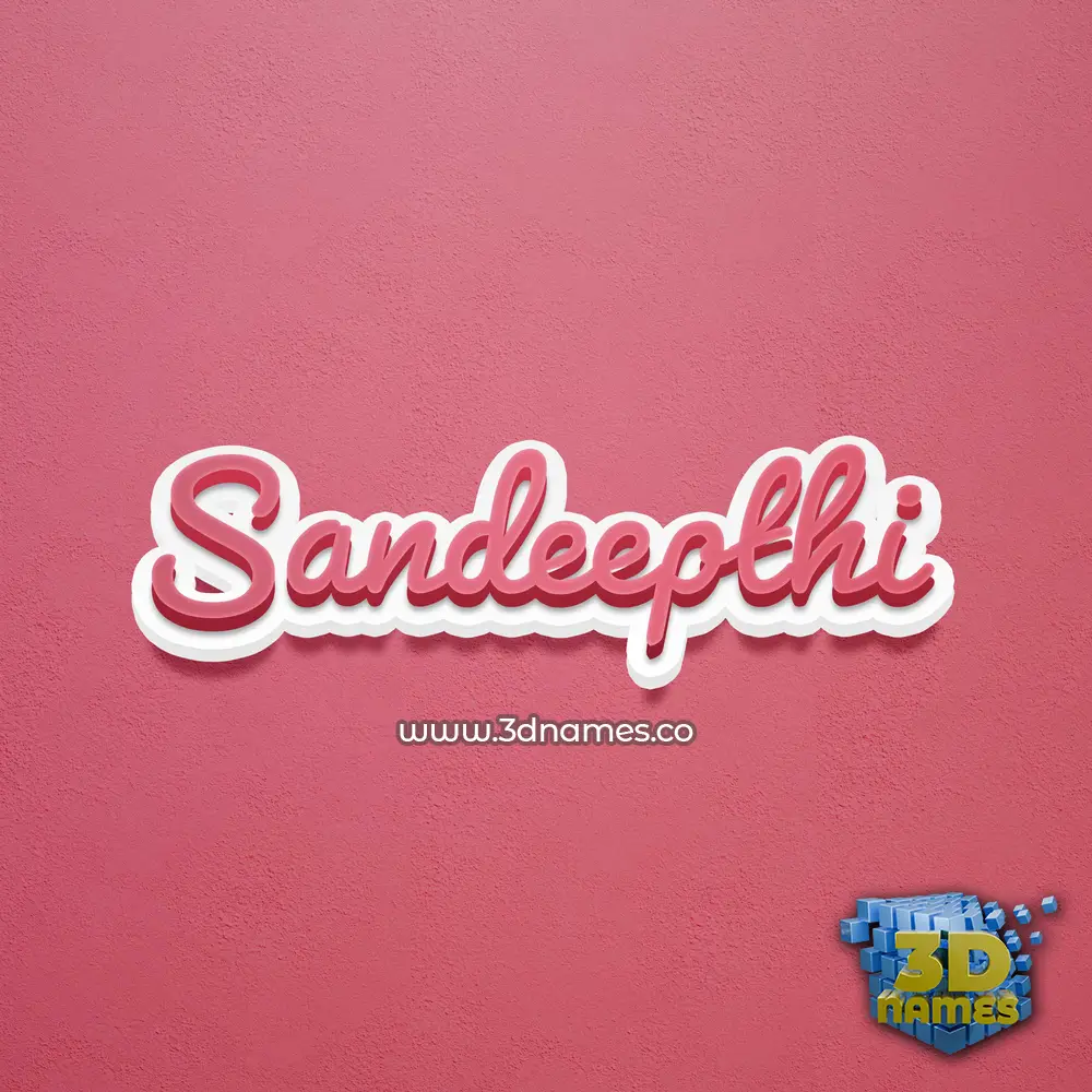 sandeepthi in Red Scribble style - 3D name wallpaper