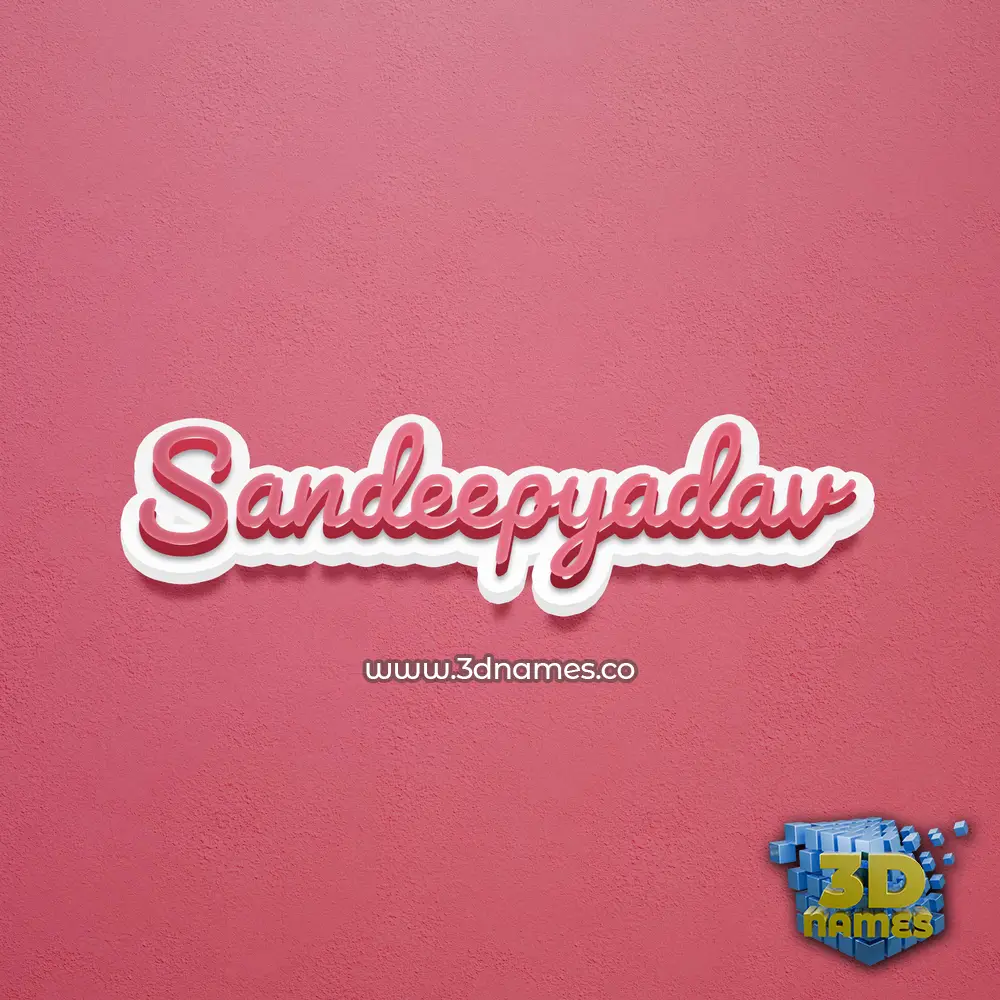 sandeepyadav in Red Scribble style - 3D name wallpaper