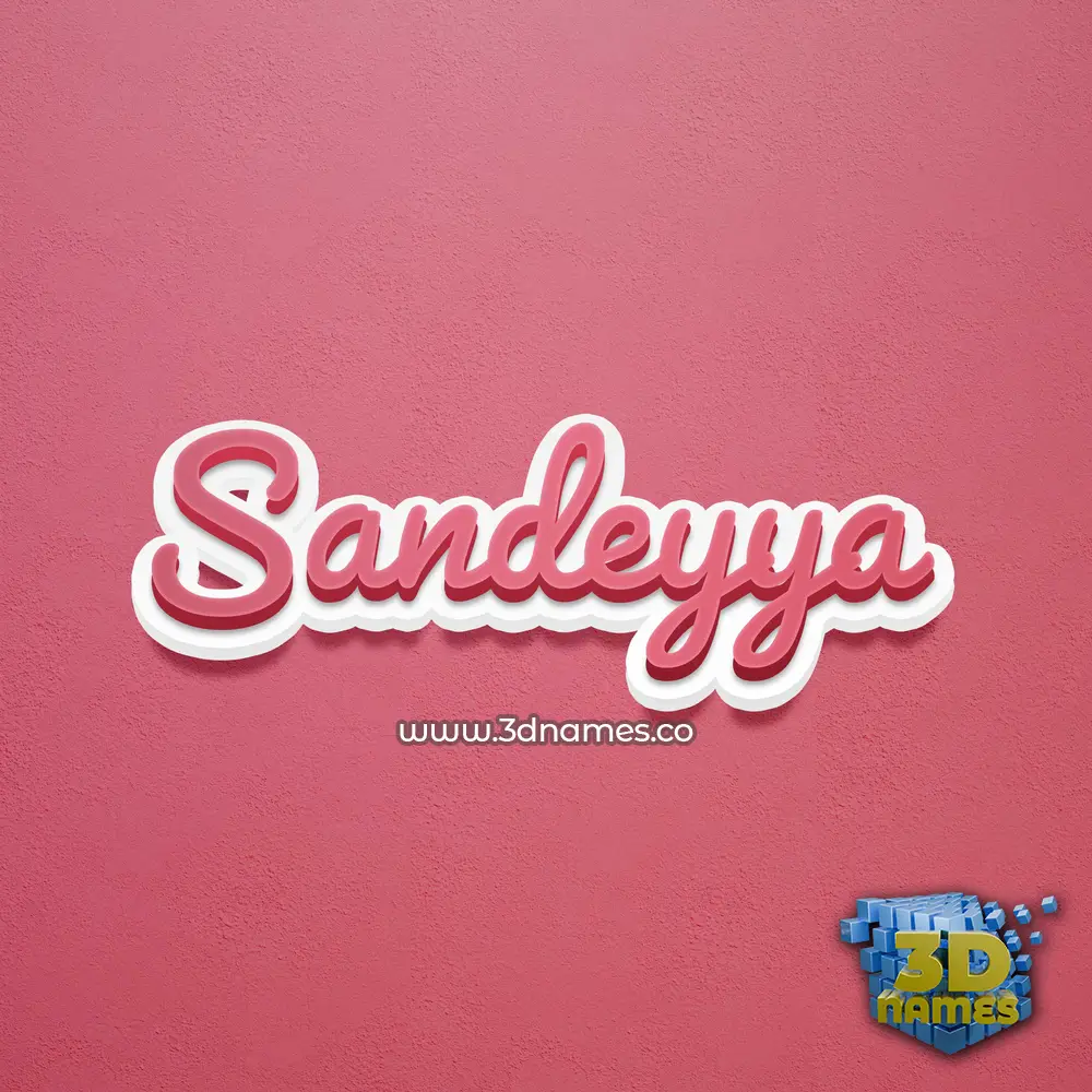 sandeyya in Red Scribble style - 3D name wallpaper