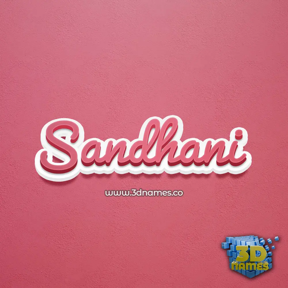 sandhani in Red Scribble style - 3D name wallpaper