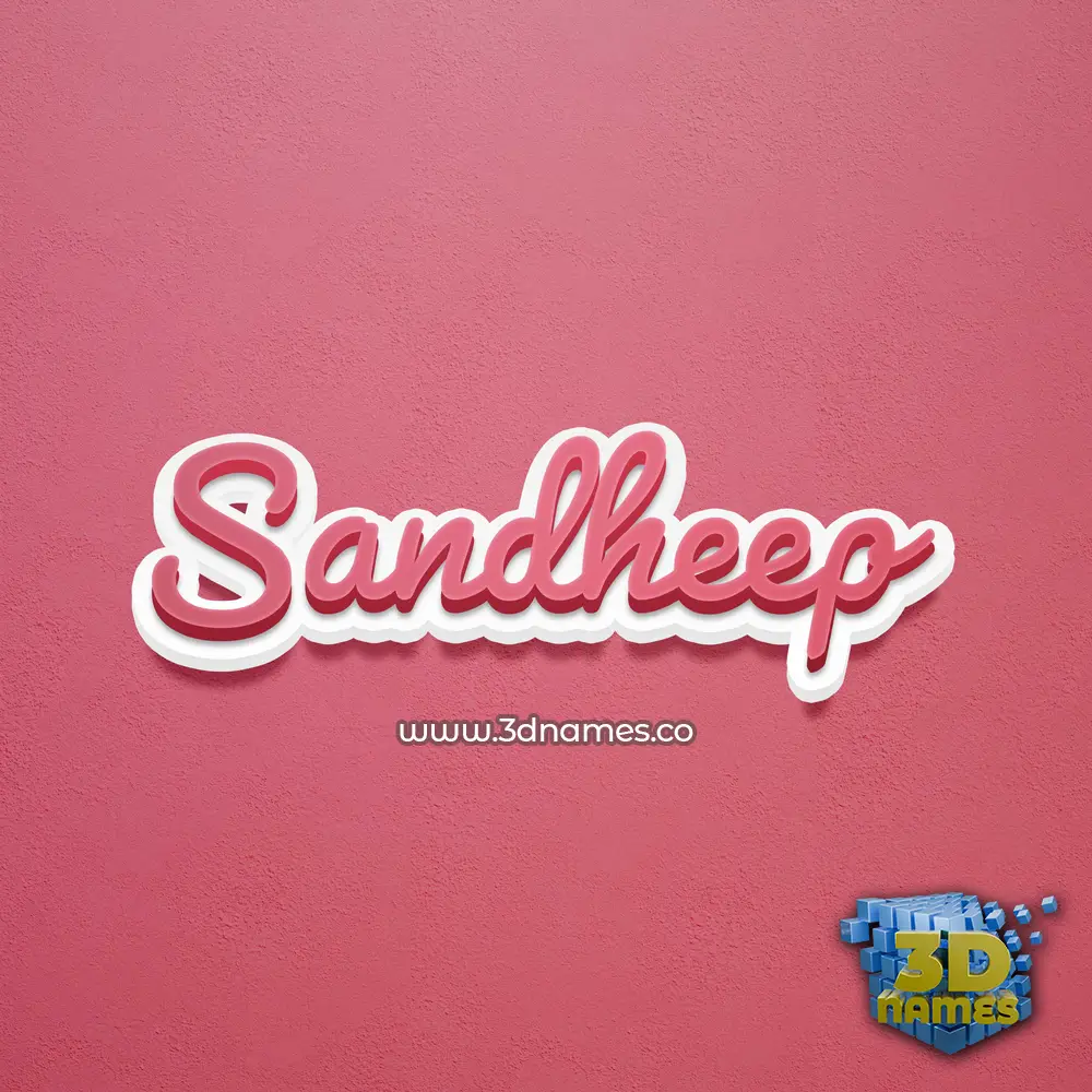 sandheep in Red Scribble style - 3D name wallpaper