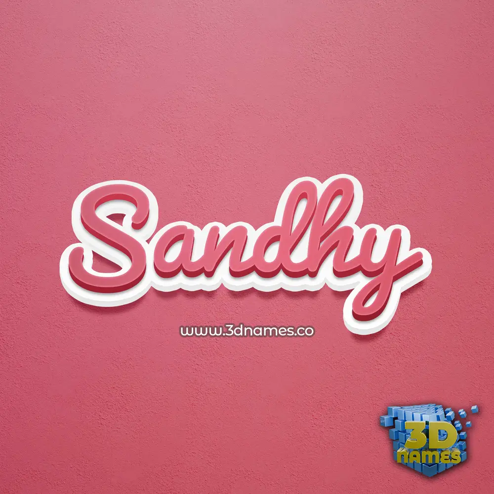 sandhy in Red Scribble style - 3D name wallpaper