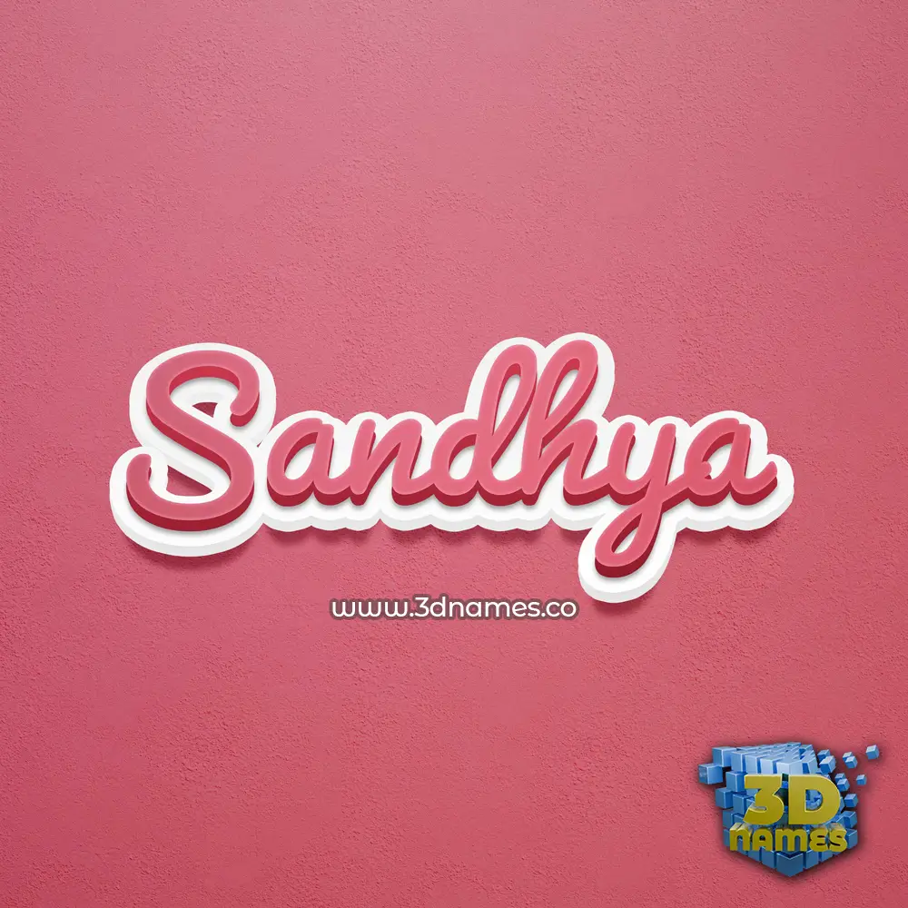 sandhya in Red Scribble style - 3D name wallpaper