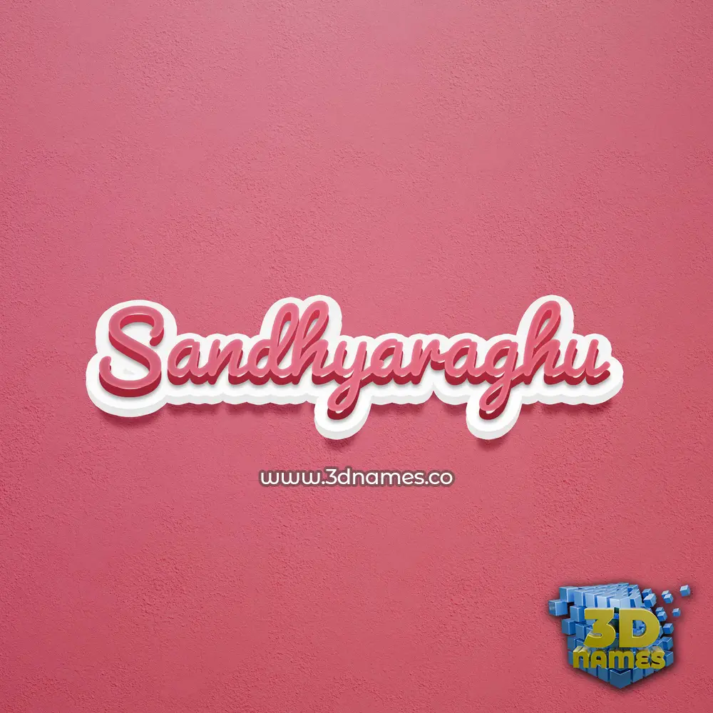 sandhyaraghu in Red Scribble style - 3D name wallpaper